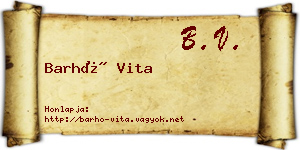 Barhó Vita névjegykártya